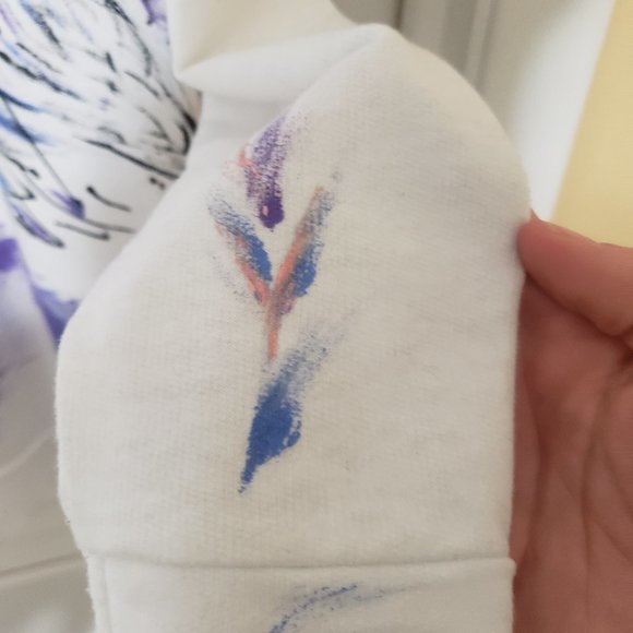 ONE of the KIND  Long Sleeve Hand Painted Sweater - Picture 4 of 4